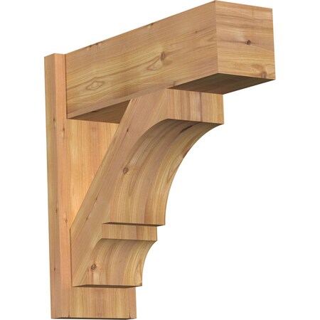 Ekena Millwork Balboa Block Smooth Outlooker, Western Red Cedar, 7 1/2"W x 22"D x 22"H OUT08X22X22BOA05SWR